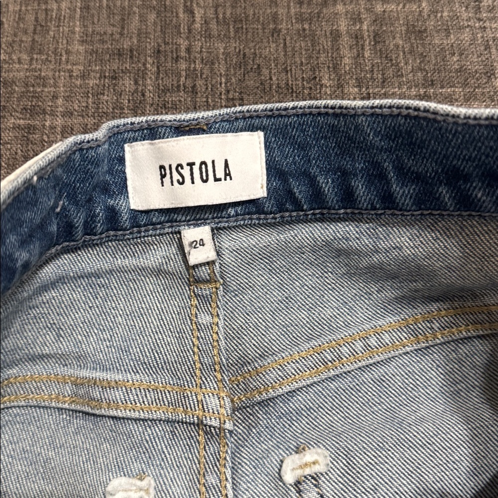 Pistola Dana High Rise Classic Flare Jeans Hyde Wash 24 - Picture 3 of 6